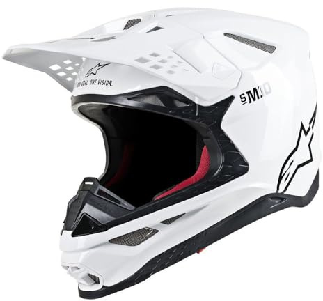 Alpinestars Motocross-Helm Supertech S-M10 Solid - Schwarz/Glossy/Carbon