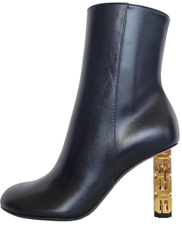 Givenchy scarpe stivaletto in pelle con tacco in metallo 4G BE6034E1GT nero (38)