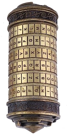 Clásico Da Vinci Contraseña Código de Letra Bloqueo Anillo Titular Regalo Romántico Contraseña Predeterminada ILOVEU Cryptex Lock Combinación Candado Caja de Regalo Versión