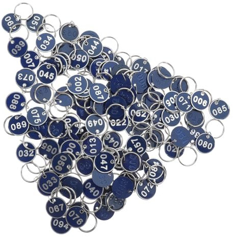 TEHAUX 100 Stück Nummerierte Schlüsselanhänger Metall Tags Für Sauna Spinde Und Schlüsselschränke in Hotels Wohnheimen Zur Praktischen Aufbewahrung Und Organisation