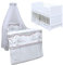 Generisch Baby Delux Babybett Komplett Set Kinderbett 60x120 cm umbaubar zum Juniorbett weiß Schublade Max Bettset Matratze (Bear Family)
