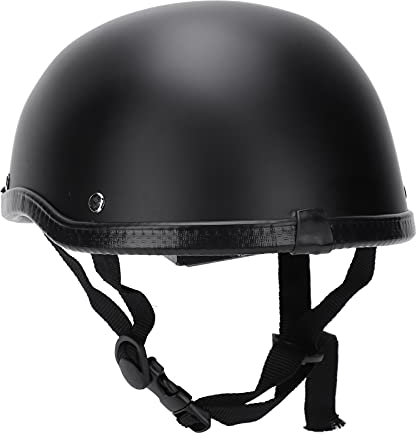 Cerlingwee Retro Motorrad-Halbhelm - Niedrigprofil Schädelkappe Matte für Erwachsene