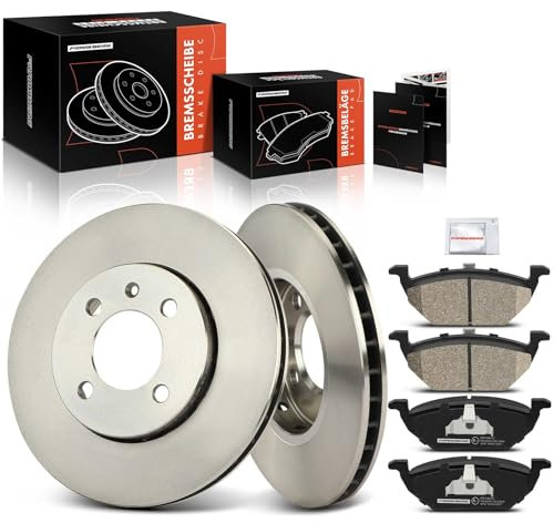 Frankberg 2x Bremsscheiben + 4x Bremsbeläge Mit bremsenschmiermittel Vorderachse Kompatibel mit Mii KE1 KF1 1.0L 2011-2019 Citigo NF1 1.0L 2011-2019 Replace# 1J0698151D