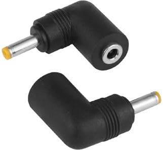 DC4017 DC Stecker Winkel Stecker auf Buchse 4,0mm x 1,7mm für Amazon Echo Dot, Echo Show, PSP, Blu-ray, Drucker, Router, Switches,LED Streifen, Solar,Kameras,rechts gewinkelt, 90 Grad Winkel