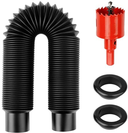 Rain Barrel Hose Connector Kit to Link Rain Water Collection Barrels