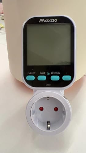 Compteur de consommation électrique, Maxcio compteur de courant avec écran LCD, prise italienne 16A, rétroéclairage, compteur de puissance avec protection contre la surcharge, maximum 3680 W - Nouveau