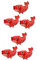Amosfun 6 STK Koi-kühlschrankmagnet Reizender Fisch-kühlschrankmagnet Schöne Magnete Fischmagnete Kühlschrankmagnete Magnet in Fischform Spind-Magnet Einfacher Magnet Karp-Magnete Harz Rot