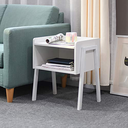 ALDDPWE 2-3 Tier Contemporary Wood Industrial Design Nightstand,Modern Assemble Storage Cabinet,Night Stand Bedroom Single Bedside Table A Keep it in mind