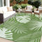 Capslpad Waterproof Leaves Outdoor Rug 245x305cm Reversible Lightweight Plastic Straw Rug Recycled Portable RV Travel Rugs Picnic Blanket Mat for Garden Backyard Camping BBQ Deck Beach, Sage Green
