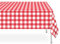 LIKAJON 2 Stück rot und weiß karierte Tischdecke, rote Kunststoff-Tischdecken für Partys, Einweg-Tischdecken für Partys, 137,2 x 274,3 cm, wasserdicht, rotes Gingham-Tischdecke für Geburtstag, Party,