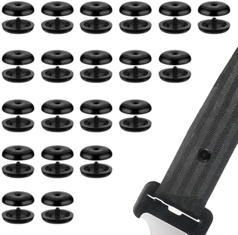 12er Set Sicherheitsgurt Stopper - Universaler Autogurt Clip, Rutschfeste Anschnallhilfe, Robust und Langlebiger Gurt-Schnallenhalter,auto gurt stecker,für Auto und SUV (Schwarz)