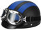 Rétro Casque Moto Bols,Casques Demi-Jet Homologué DOTECE avec UV Lunettes Casque de Moto Cuir Style de Vintage Demi Casque pour Scooter Bike Chopper Moped Casque 6,54-62CM