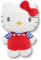 Hello Kitty - Peluche ufficiale di Hello Kitty, 40 cm, vestito rosso in piedi, perfetto per fan dei collezionisti, regali, regalo per ragazze