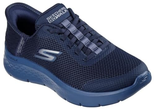 Skechers Damen Go Walk Flex Grand Entry Slip-InTurnschuhe, Navy Textile/Navy Trim, 37.5 EU