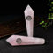 Lot de 2 Baguettes à Fumer en Cristal de Quartz Rose Naturel, obélisque minéral