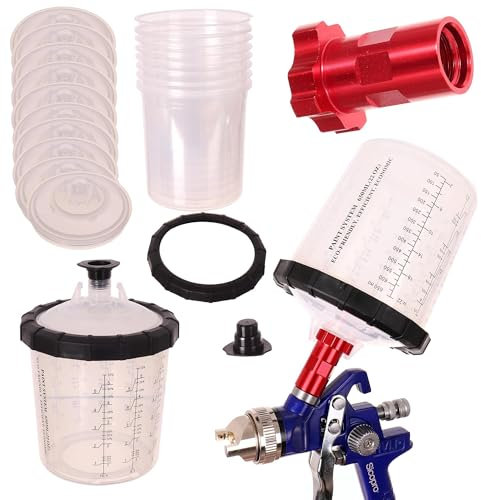 Disposable Cup lid Filter Like PPS System, Mixing Container 650ml Paint Spray Gun Paint Gun, Spray Gun