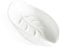 Umlaca Soap Dish Ceramic, Self Draining Soap Holder, Leaf Shape Soap Dish, Bar Soap Holder, Soap Tray, Suitable for Kitchen, Sink, Bathroom, Shower (White)
