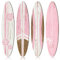 Threan Surfbrett-Wanddekoration, 60 x 13 cm, Rosa, Mädchenzimmer-Dekoration, adrettes Surfbrett, hängende Schilder, ästhetisch, groß, tropische Wandkunst aus Holz, für Surfer, Schlafzimmer, Wohnzimmer