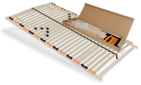 Schlaftroll Lattenrost 90x200 – 7-Zonen – verstellbar – FSC-Holz | 7-Zonen, verstellbares Kopfteil, zur Selbstmontage, stabiler Lattenrahmen, für alle Matratzen