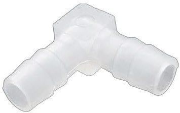 LEFTART Raccord de Tuyau en L en Plastique, coude cannelé, 5 pièces, for Tuyau d'arrosage(2.4mmx2.4mm)