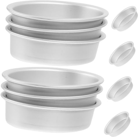 ULTECHNOVO 10 pezzi Teglie Ovali in Alluminio per Dolci Tortiere Antiaderenti Resistenti e Facili da Stampi per Torte e Cheesecake Cucina Professionale