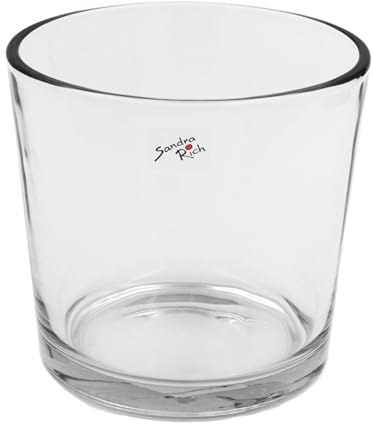 Glastopf XL 17 x 16 cm – großes Windlicht aus Glas, Kerzenglas, Teelichtglas & Pflanztopf für Kerzen, Pflanzen und Tischdeko
