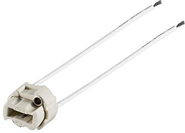 Goobay 9181 G9 Lampenfassung mit Zwillingslitze, Keramik / Silikon, 0,15m, Weiß