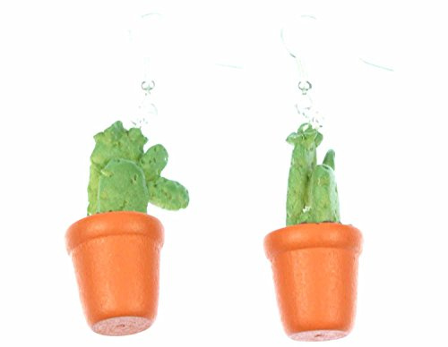 Cactus Cacti Pot Plant Earrings Miniblings Flowerpot Around 3D Clay