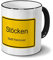 digital print Städtetasse Stöcken - Stadt Hannover - Design Ortsschild - Stadt-Tasse, City-Mug, Becher Schwarz