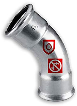 C-Stahl Pressfitting M Kontur - Bogen 45° - (ixi) - 28mm