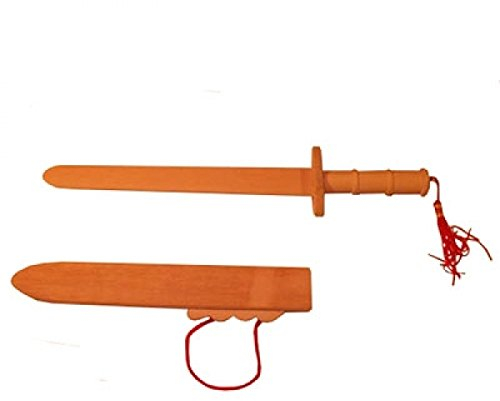 Ritter-Schwert mit Scheide | 42cm lang | als Ritter Lanzelott toben und spielen | Holz-Kinderschwert von Holzspielzeug Peitz