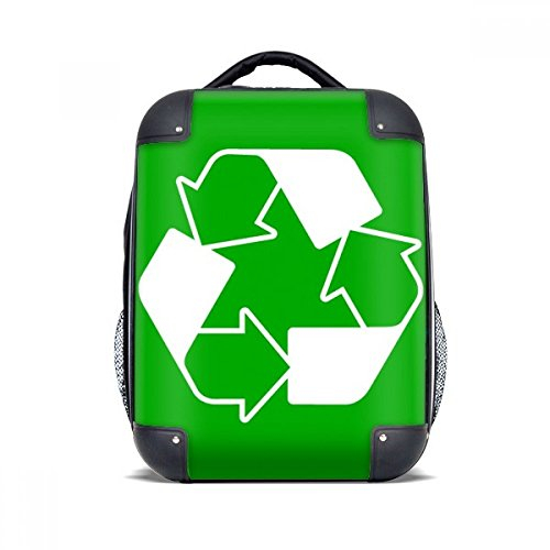 DIYthinker Recycle Green Square Warnung Mark Hard Case Schulter Kind-Rucksack-Geschenk 15