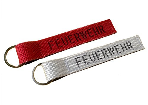 Schlüsselanhänger aus original Feuerwehrschlauch mit Aufdruck FEUERWEHR