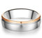 Trilani Partnerringe/Traurringe Bicolor Edelstahl silber rosevergold Herrenring Damenring in roségold Farben mit Zirkonia Verlobungsring Eherring Freunschaftsringe
