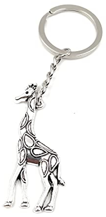 Onwomania Porte-clés pendentif girafe désert animaux en métal