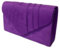 Leah Ward Women's Suede Glitter Clutch Handbags Purse Wedding Bags Evening Handbags 308 (Purple)