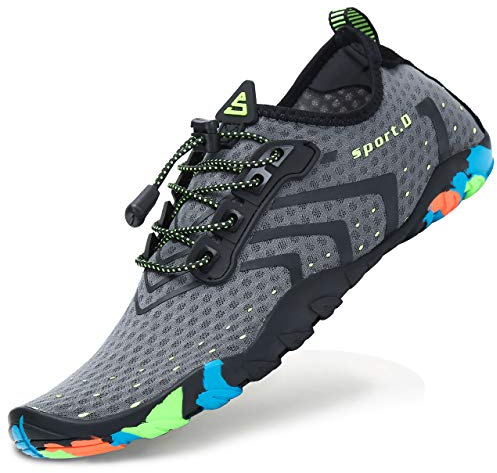 SAGUARO SAGUARO Barfussschuhe Frauen Outdoor Schwimmschuhe Herren Strand Aquaschuhe Damen Sommer Badeschuhe Manner Weiche Faltbar Neopren Surfschuhe, GrauReines Grau, 40 EU, GrauReines Grau, 40 EU