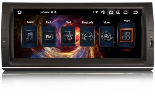 Octa Core 10,25 Pulgadas Android 14 Autoradio Estéreo de Automóvil para BMW 5er X5 E53 Sat Nav Dab+Radio Carplay Bluetooth WiFi SWC TDT GPS DSP