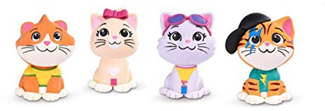 Zeus Party Statuine 44 Gatti in Zucchero Sopratorta a Forma di Gattini 4pz