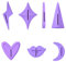TDRHD Damen Bikini-Trimmer-Rasierer - Bikini-Rasierschablone - Schamhaarrasierer - 7 Stück/Set - Lila - Empfindliche Haut - Modern - Frauen - Frauen, die auf Körperpflege achten