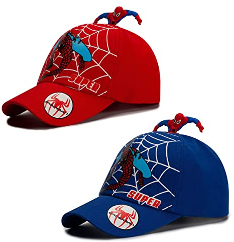 Kinder Baseball Cap, 2PCS Baseball Kappe Sommer Kinder Baseballkappe Verstellbar Sport Cap Sonnenhut Sommerhut für Jungen Mädchen, 2-8Jahren