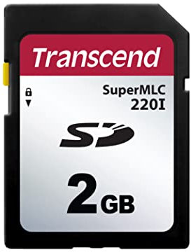 Transcend Japan TS2GSDC220I SD-Karte für den Handel und Industrie, 2 GB, Temperaturerweiterung, SLC/pSLC, sehr robust (TBW: 63 TBW), Schwarz