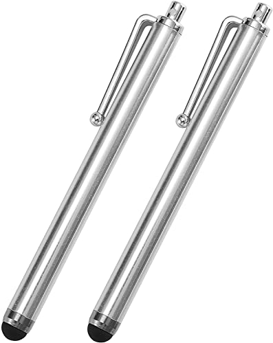 TRIXES 2 Penne stilografiche per Smart Phone – Punta in Silicone per dispositivi Touch Screen, Compatibile con Tablet, telefoni cellulari, Laptop, iPad, iPhone, Samsung Galaxy