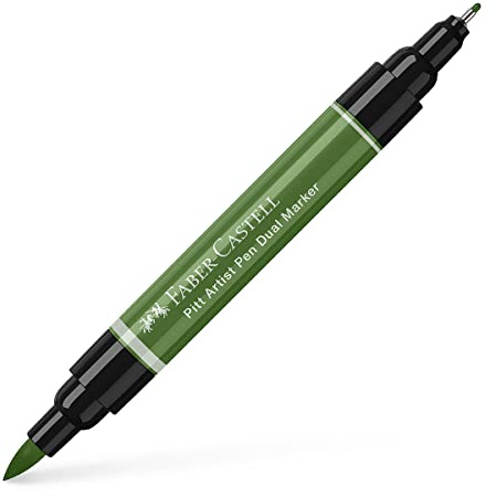 Faber-Castell PITT Artist Pen Dual Marker India Ink - permanent grün olive