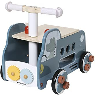 VERTBAUDETActivity-Rutschfahrzeug, Holz FSC®schwarz