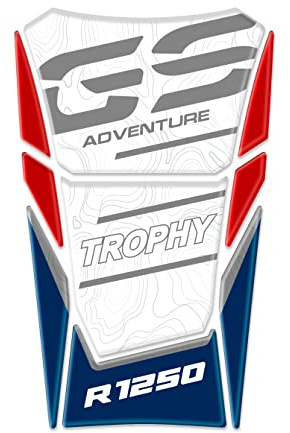 Az Graphishop Tankpad aus 3D-Harz, kompatibel mit BMW R 1250 GS Adventure Trophy 2022, Schutz vor Stößen und Kratzern, Motorradzubehör, Made in Italy GP-827