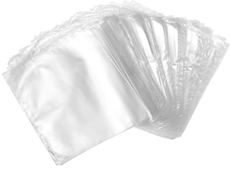 200 Stück Schrumpffolie Geschenkkorb Schrumpffolie Heißsiegelbeutel Schrumpffolie Beutel für Badebomben Beutel Transparent PVC