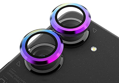 GIOPUEY [Protection Complète Caméra Arrière Protecteur Compatible avec ASUS Zenfone 9, [Double Protection] Metal + Verre Trempé, Verre Trempé Camera pour ASUS Zenfone 9 - New-Colorful