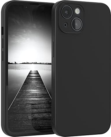 EAZY CASE - Silikonhülle für iPhone 14 Hülle Silikon Case Schwarz stoßfeste Handyhülle iPhone 14 Schutzhülle mit Kameraschutz Dünn Premium Schutz Cover TPU Phone Bumper in Schwarz Matt