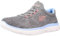 Skechers Summits Fun Flare, Scarpe sportive Donna, Grey Mesh Pink Blue Trim, 40 EU